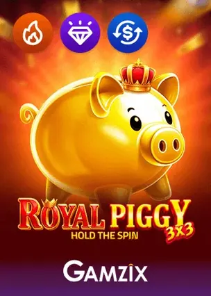 3x3 Royal Piggy Hold the Spin pokie by Gamzix at True Blue Bets
